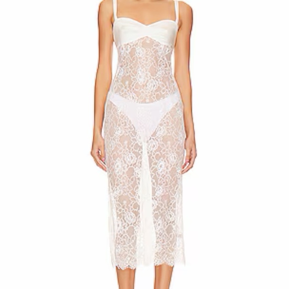 Fleur du Mal White Lace Chemise